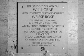 Memorial plaque at the entrance of our dormitory.