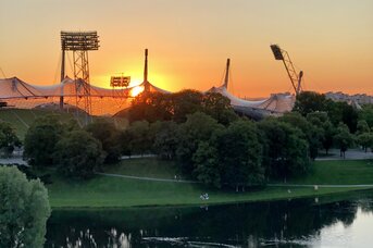 Sunset in Olympiapark
